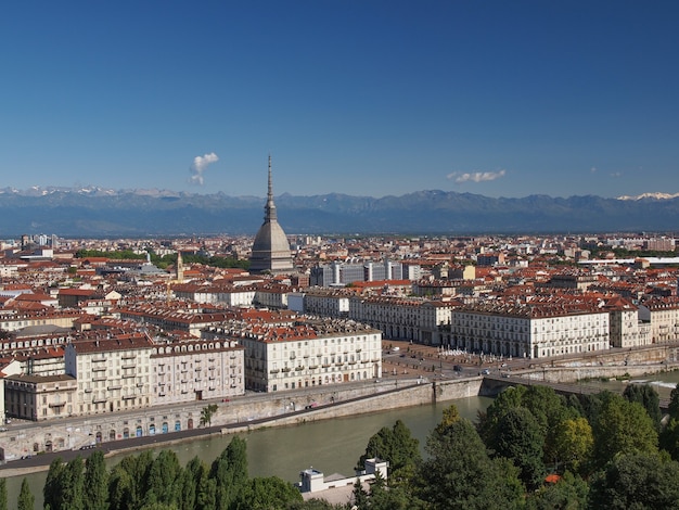 Vue aérienne de Turin