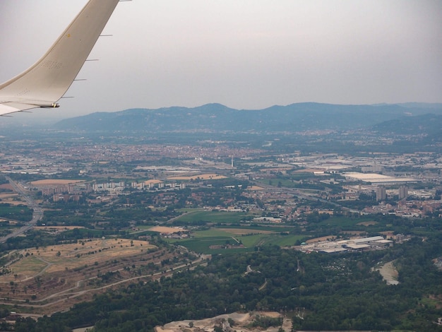 Vue aérienne de Turin