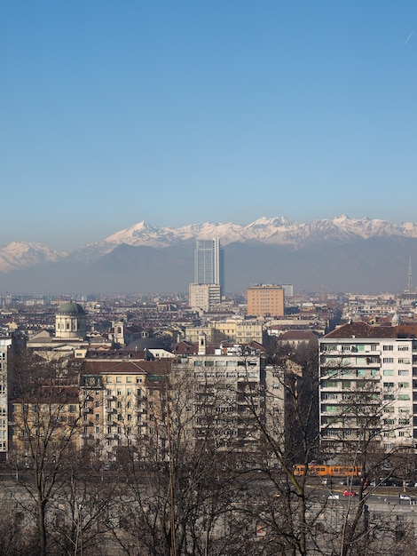 Vue aérienne de Turin