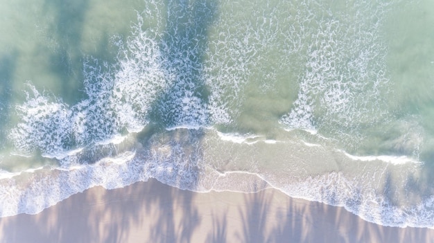 Vue aérienne de la vague de plage