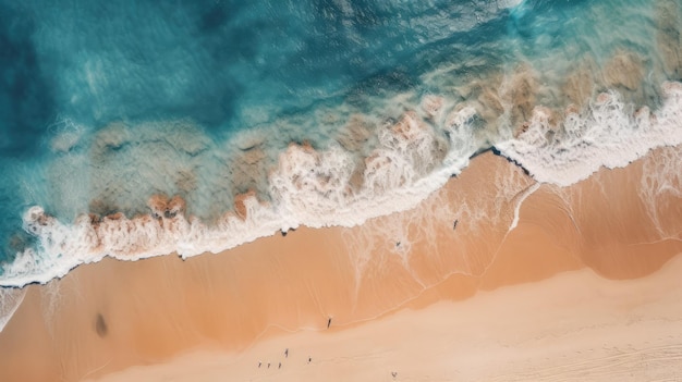 vue aérienne des vagues