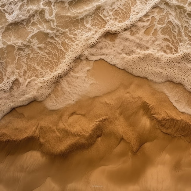 vue aérienne des vagues