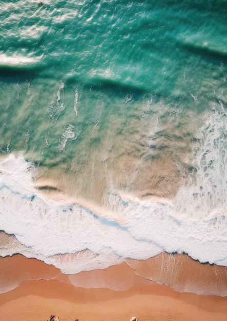 vue aérienne des vagues