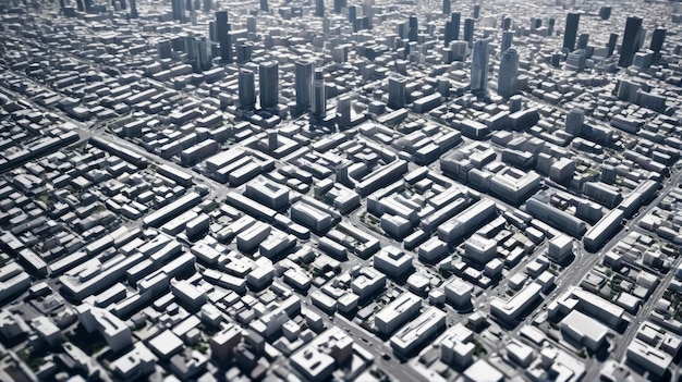 Photo vue aérienne d'une ville aux grands bâtiments