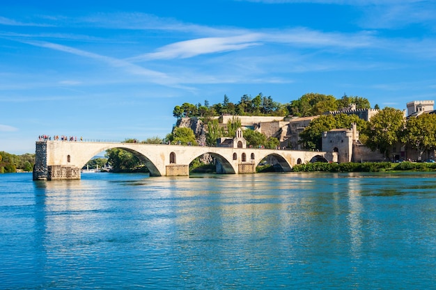 Photo vue aérienne de la ville d'avignon france