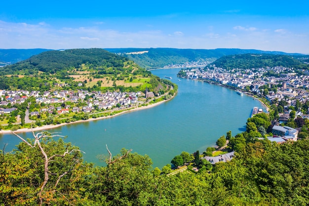 Vue aérienne de la ville de Boppard Allemagne