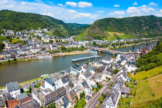 Vue aérienne de la ville de Cochem Allemagne