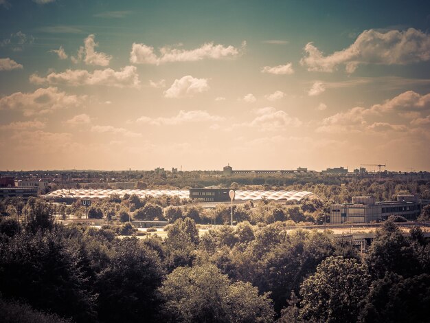 Photo vue aérienne de la ville contre le ciel