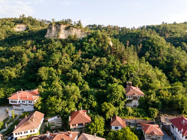 Vue aérienne de la ville historique de Melnik, en Bulgarie