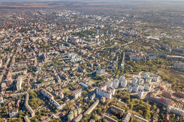 Vue aérienne de la ville d'Ivano-Frankivsk, Ukraine.