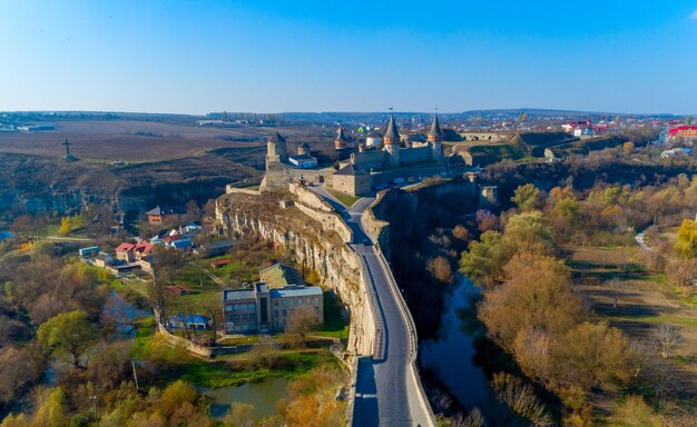 Vue aérienne de la ville de KamenetzPodolsky