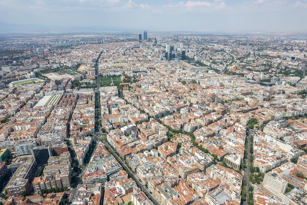 Vue aérienne de la ville de Madrid Espagne