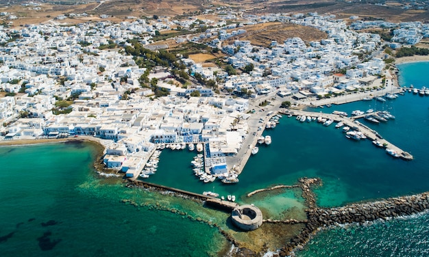 Vue aérienne de la ville de Naoussa, Grèce