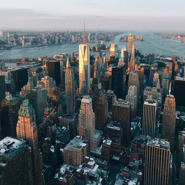 Vue aérienne de la ville de New York