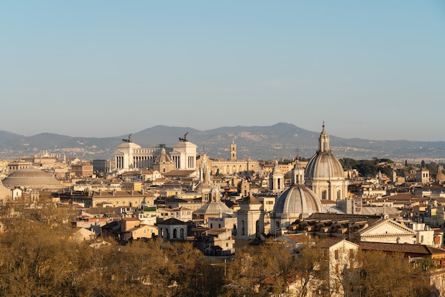 Vue aérienne de la ville de Rome
