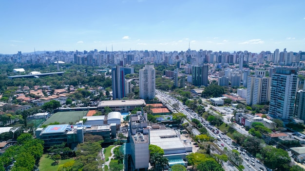 Vue aérienne de la ville de Sao Paulo, Brésil. Dans le quartier de Vila Clementino, Jabaquara.