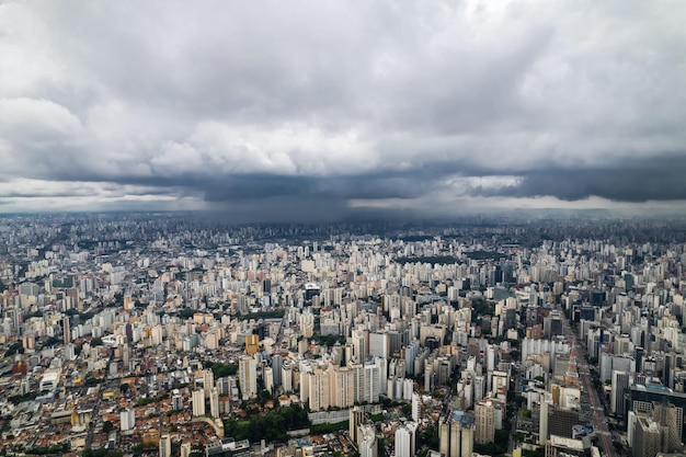 Vue aérienne de la ville de sao paulo brésil photo de haute qualité