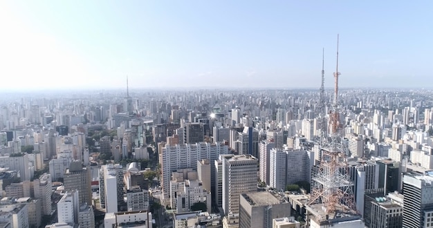 Vue aérienne de la ville de Sao Paulo, Brésil.