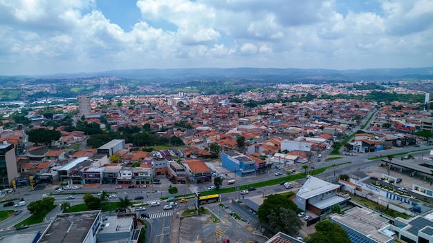 Vue aérienne de la ville de Sorocaba Brésil centre-ville