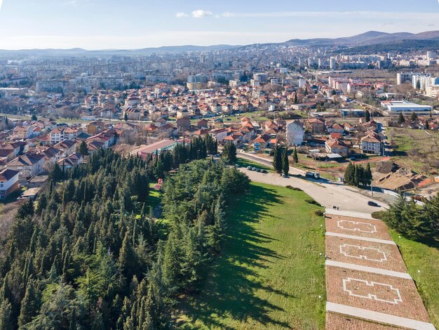 Photo vue aérienne de la ville de stara zagora, en bulgarie