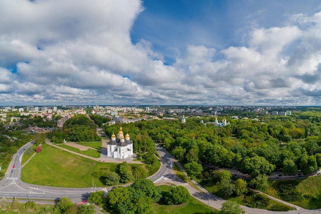 Vue aérienne de la ville de Tchernihiv. Ukraine