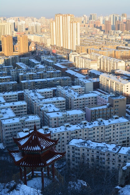 Photo vue aérienne de la ville