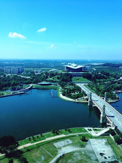 Photo vue aérienne de la ville