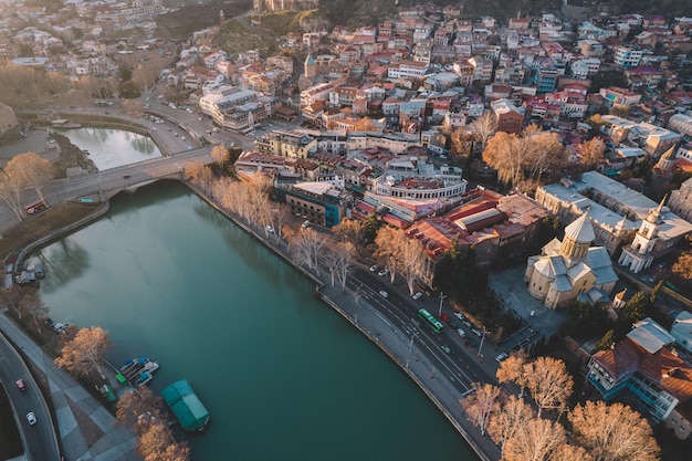 Vue aérienne de la ville