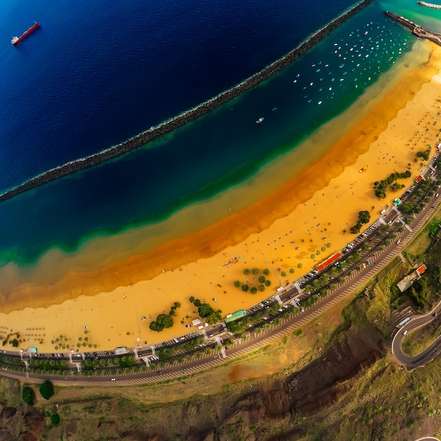 vue de l&#39;air, océan, Tenerife