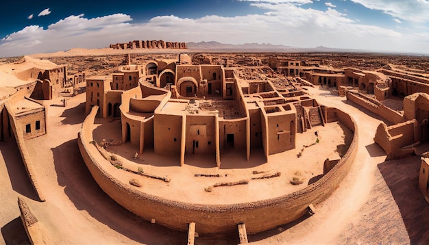 Une vue de l'ancienne ville de kashan