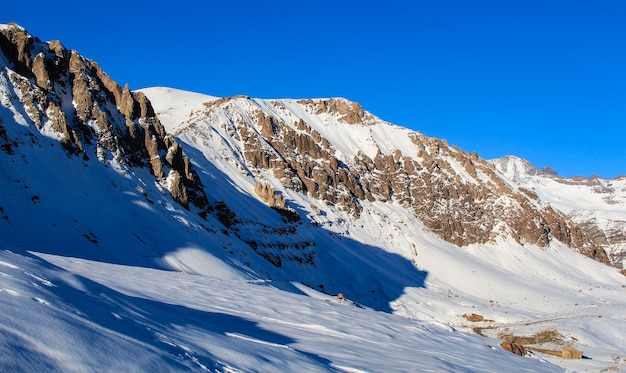 Photo vue sur les andes