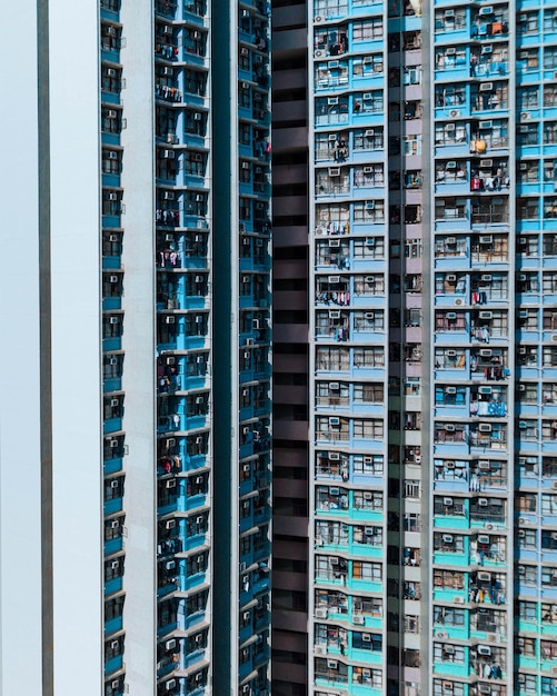 Vue d'angle élevé d'un bâtiment résidentiel