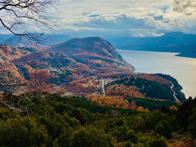 Photo vue d'angle élevé du cerro abanico