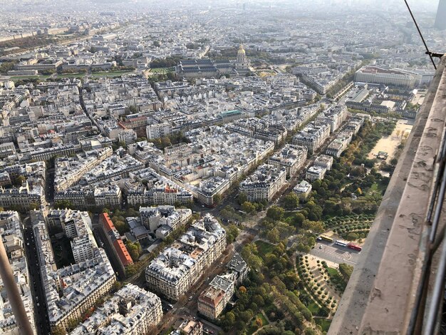 Photo vue d'angle élevé du paysage urbain et des bâtiments de la ville