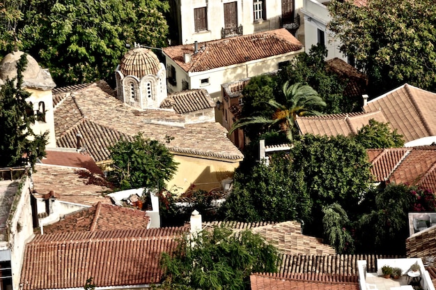Vue d'angle élevé du quartier résidentiel