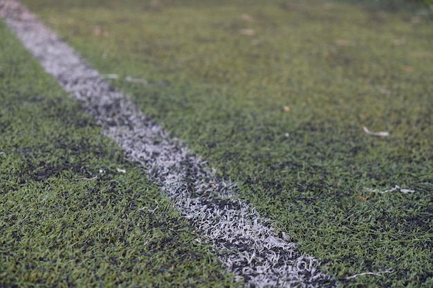 Photo vue d'angle élevé du terrain de football