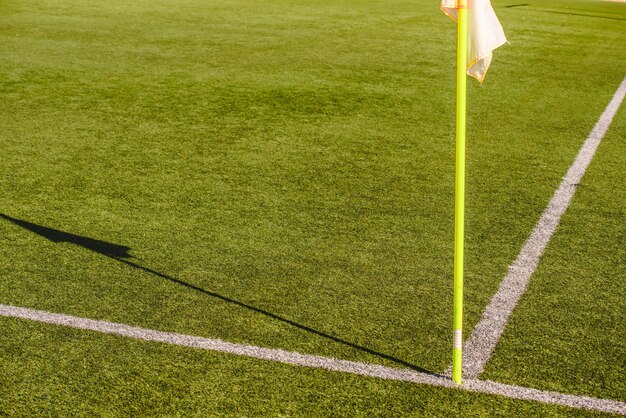 Vue d'angle élevé du terrain de football