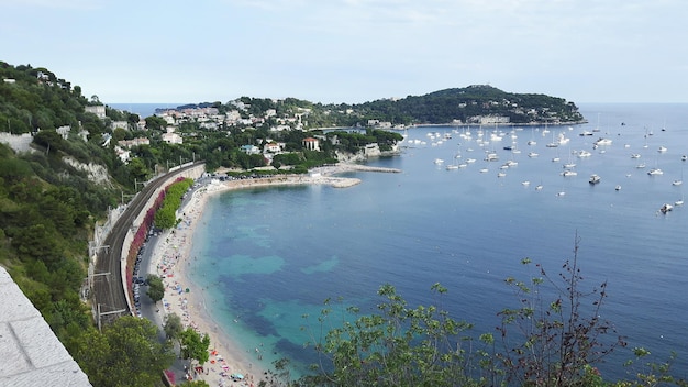 Photo vue d'angle élevé de la mer contre le ciel