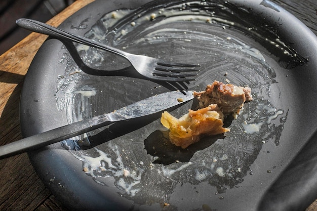 Photo vue d'angle élevé de la nourriture dans l'assiette