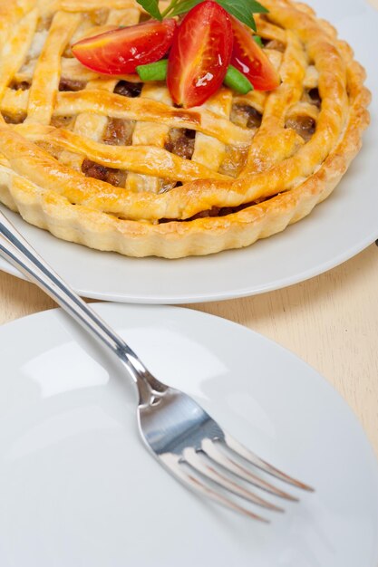 Photo vue d'angle élevé de la nourriture dans l'assiette