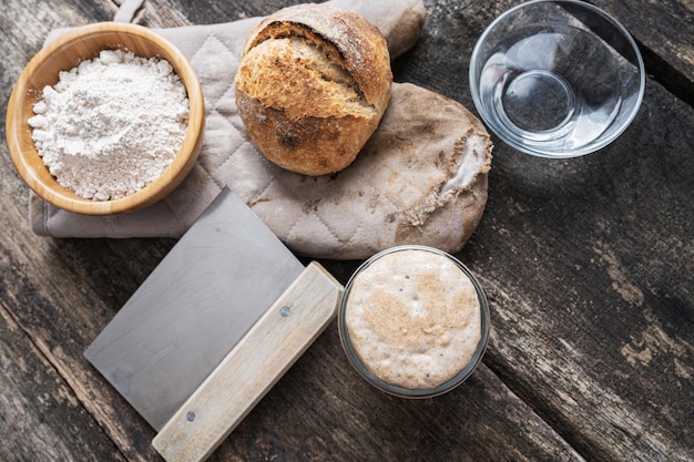 Vue d'angle élevé de la nourriture sur la table