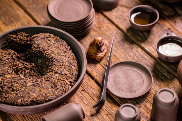 Vue d'angle élevé de la nourriture sur la table