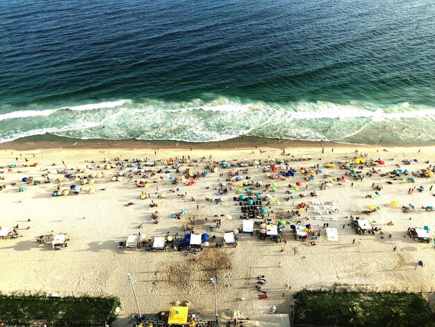 Photo vue d'angle élevé de la plage