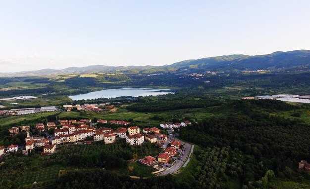 Vue d'angle élevé de la ville