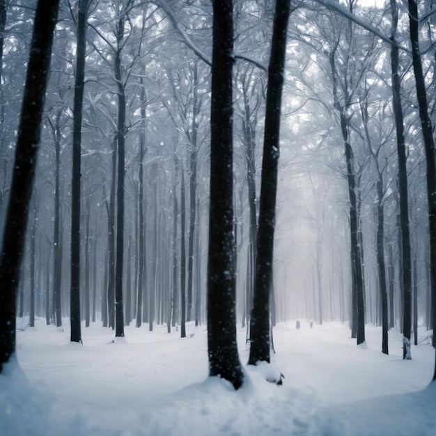 Photo vue des arbres en hiver