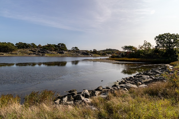 Vue sur l'archipel de l'île de Donso Göteborg Suède