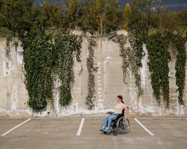 Photo vue arrière d'une femme assise sur des chaises