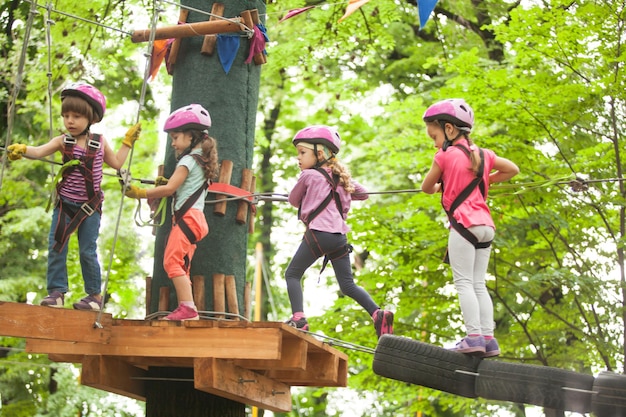 Photo vue arrière des femmes debout contre les arbres