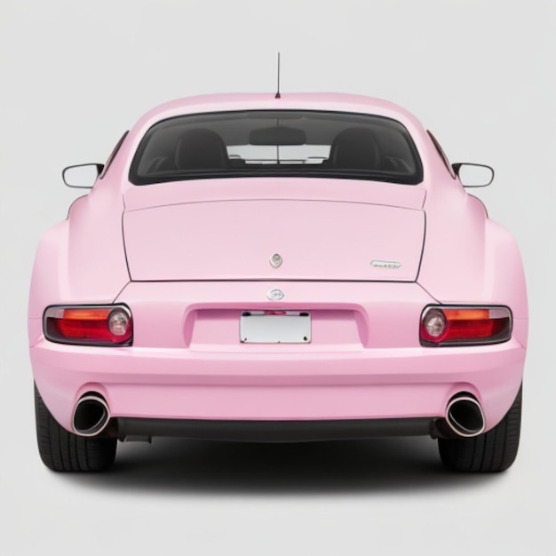 Vue arrière de voiture de sport rose