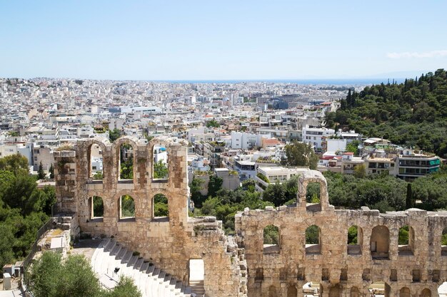 Photo vue d'athènes